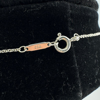 Tiffany & Co Geometric Oval 925 Sterling Silver Pendant Necklace