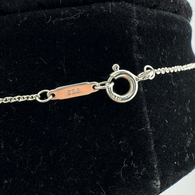 Tiffany & Co Geometric Oval 925 Sterling Silver Pendant Necklace