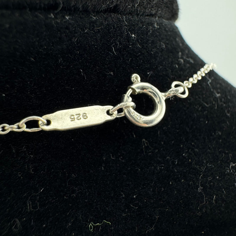 Tiffany & Co Folded Heart 925 Sterling Silver Pendant Necklace