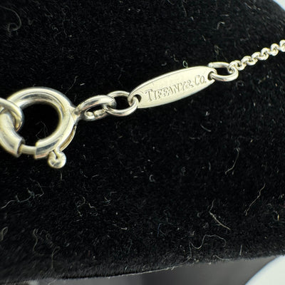 Tiffany & Co Elsa Peretti Double Loop 925 Sterling Silver Pendant Necklace