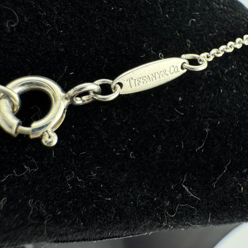 Tiffany & Co Elsa Peretti Double Loop 925 Sterling Silver Pendant Necklace