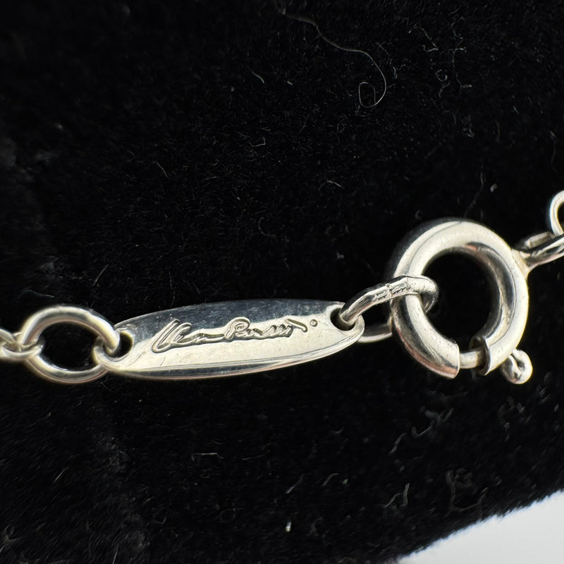 Tiffany & Co Elsa Peretti Double Loop 925 Sterling Silver Pendant Necklace