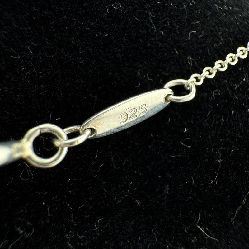 Tiffany & Co Elsa Peretti Double Loop 925 Sterling Silver Pendant Necklace