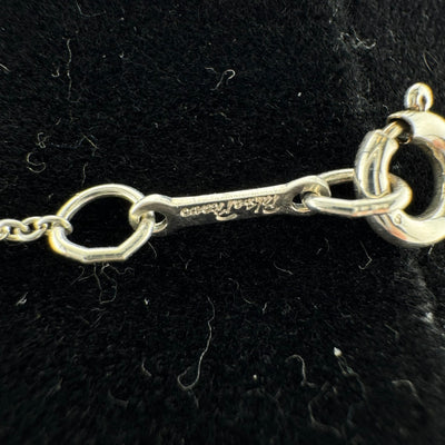 Tiffany & Co Paloma Picasso Kiss Cross 925 Sterling Silver Pendant Necklace