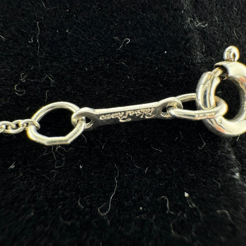 Tiffany & Co Paloma Picasso Kiss Cross 925 Sterling Silver Pendant Necklace