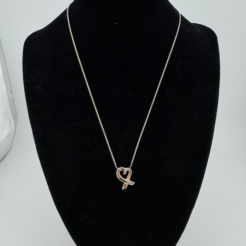 Tiffany & Co Paloma Picasso Loving Heart 925 Sterling Silver Necklace