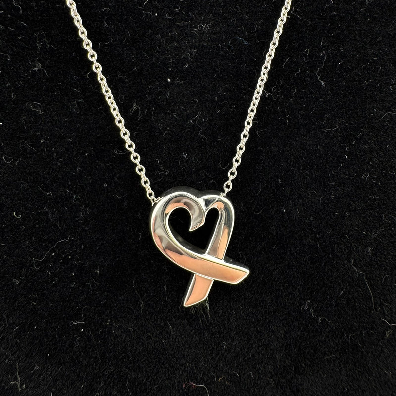 Tiffany & Co Paloma Picasso Loving Heart 925 Sterling Silver Necklace