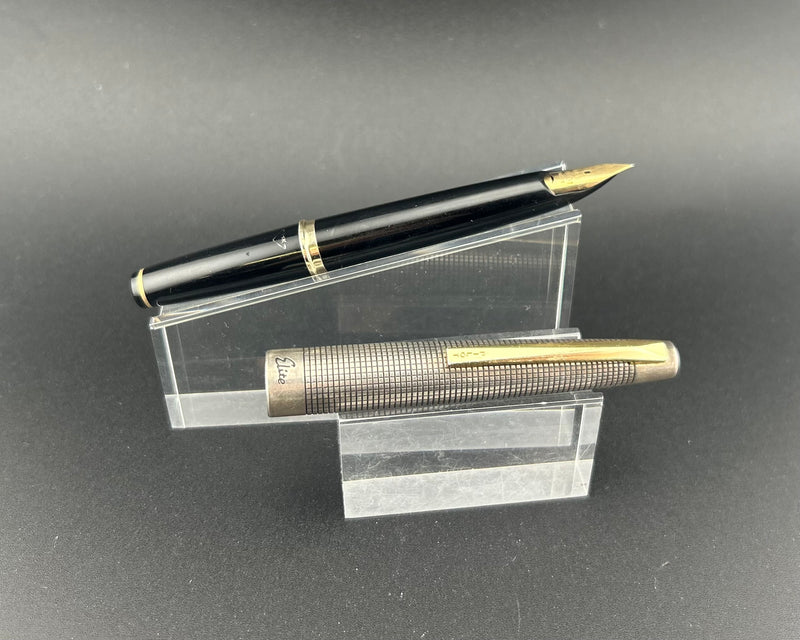 Pilot Elite Sterling Silver Pocket Fountain Pen 18K W.G. Script Nib