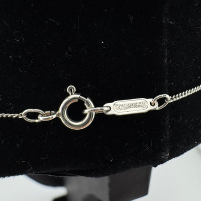 Tiffany & Co Pinched Heart 925 Sterling Silver Pendant Necklace