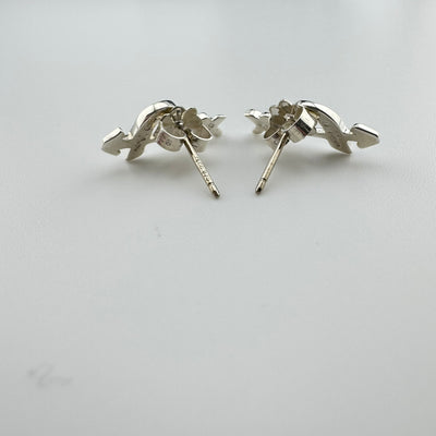 Tiffany & Co Paloma Picasso Loving Heart Arrow 925 Sterling Silver Earrings