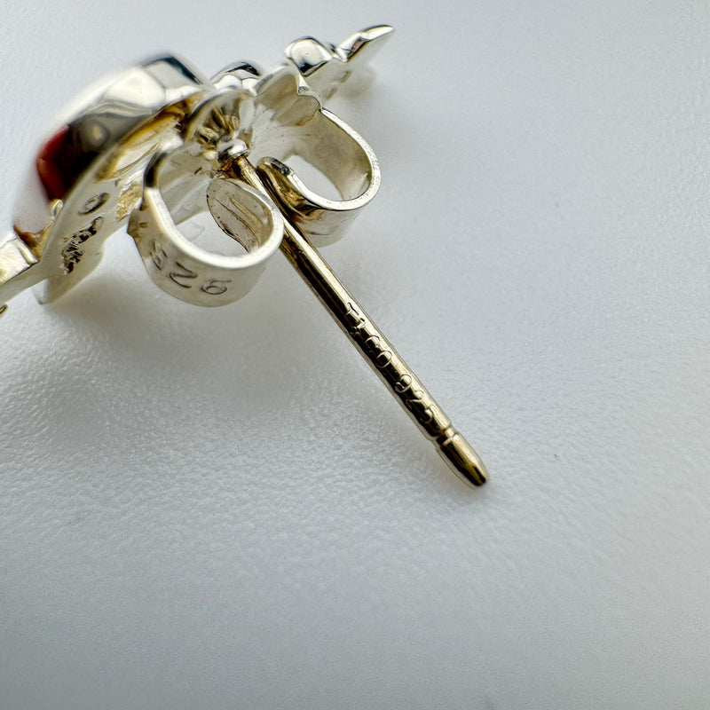 Tiffany & Co Paloma Picasso Loving Heart Arrow 925 Sterling Silver Earrings