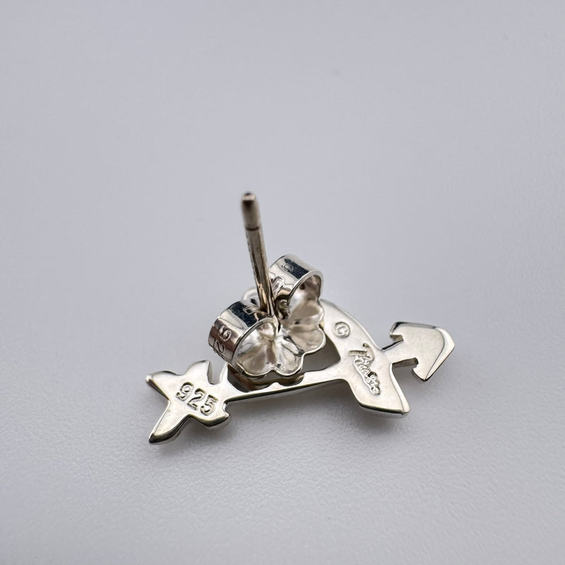 Tiffany & Co Paloma Picasso Loving Heart Arrow 925 Sterling Silver Earrings