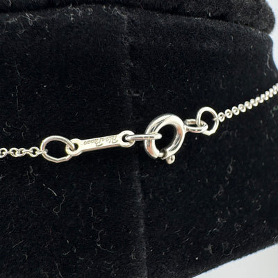 Tiffany & Co Paloma Picasso Kiss Cross 925 Sterling Silver Pendant Necklace