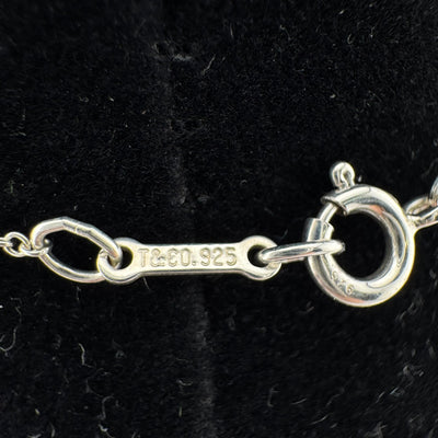 Tiffany & Co Paloma Picasso Kiss Cross 925 Sterling Silver Pendant Necklace