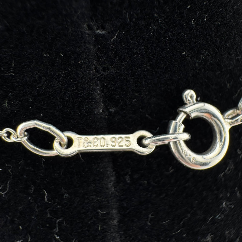 Tiffany & Co Paloma Picasso Kiss Cross 925 Sterling Silver Pendant Necklace