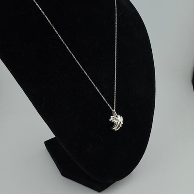 Tiffany & Co Signature X 925 Sterling Silver Pendant Necklace