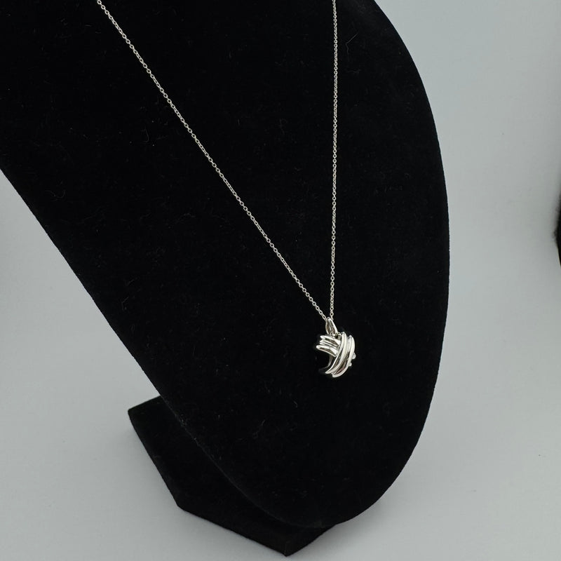 Tiffany & Co Signature X 925 Sterling Silver Pendant Necklace
