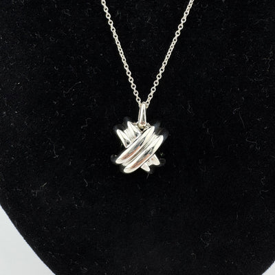 Tiffany & Co Signature X 925 Sterling Silver Pendant Necklace