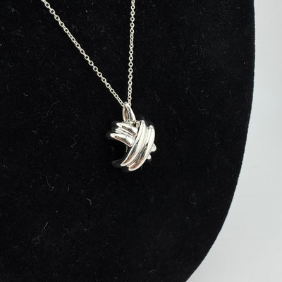 Tiffany & Co Signature X 925 Sterling Silver Pendant Necklace