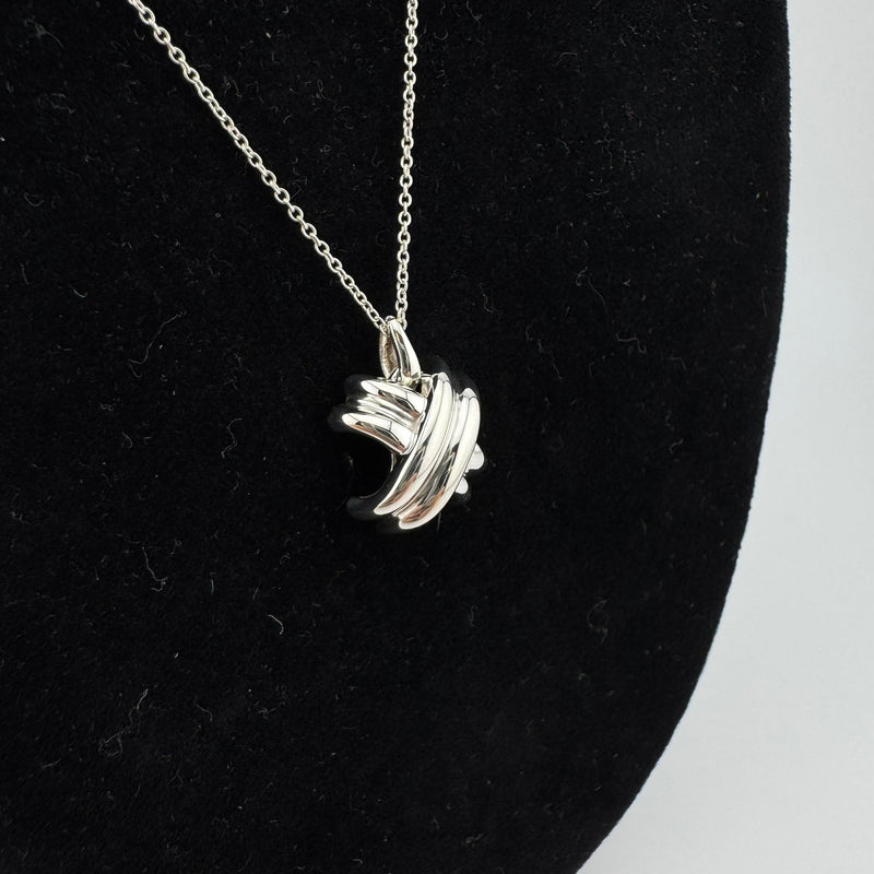 Tiffany & Co Signature X 925 Sterling Silver Pendant Necklace