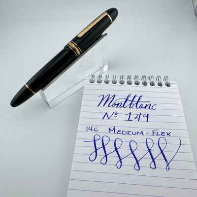 Montblanc Meisterstück No. 149 Fountain Pen 14C Gold M-Flex Nib Serviced