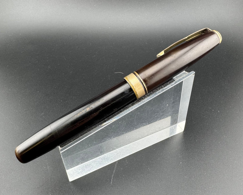 Morison Ebonite Eyedropper Fountain Pen 14K Gold Fine Nib Serviced