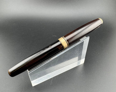 Morison Ebonite Eyedropper Fountain Pen 14K Gold Fine Nib Serviced