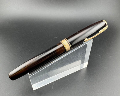 Morison Ebonite Eyedropper Fountain Pen 14K Gold Fine Nib Serviced