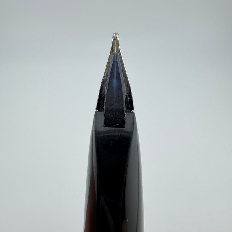 Pilot Elite Checkered Steel Pocket Fountain Pen 18K Gold Broad Nib