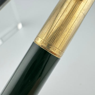 Montblanc Meisterstück No. 72 Green Fountain Pen 18C Gold EF Nib Serviced