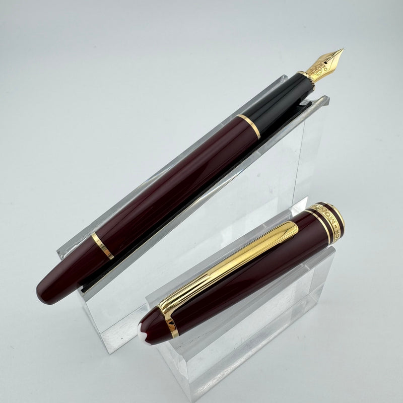 Montblanc Meisterstück No. 144 Burgundy Classique Fountain Pen 14K Gold Fine Nib