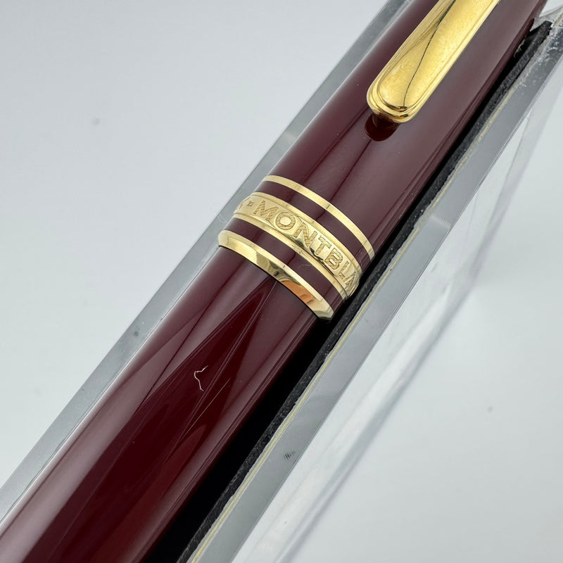 Montblanc Meisterstück No. 144 Burgundy Classique Fountain Pen 14K Gold Fine Nib