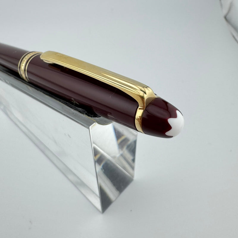 Montblanc Meisterstück No. 144 Burgundy Classique Fountain Pen 14K Gold Fine Nib