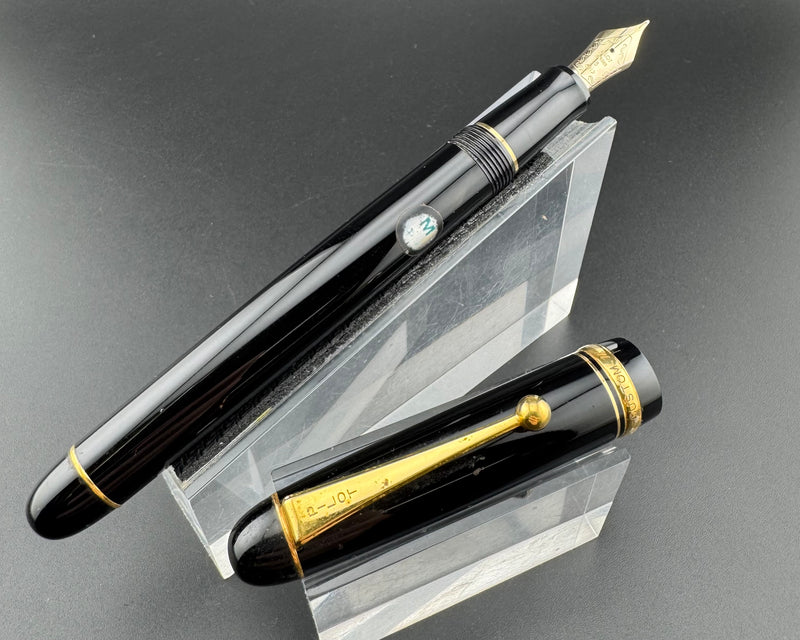 Pilot Custom 74 Black Resin Fountain Pen 14K Gold Medium Nib Apr 1995