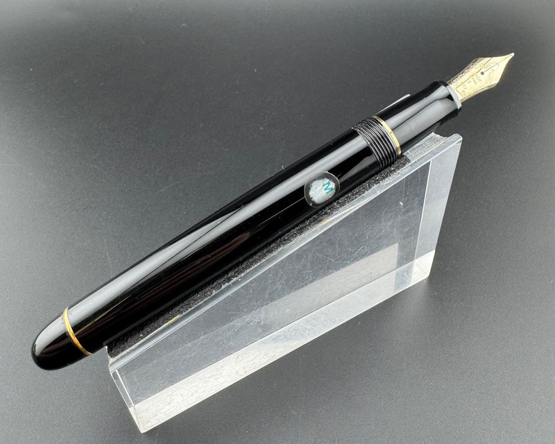 Pilot Custom 74 Black Resin Fountain Pen 14K Gold Medium Nib Apr 1995