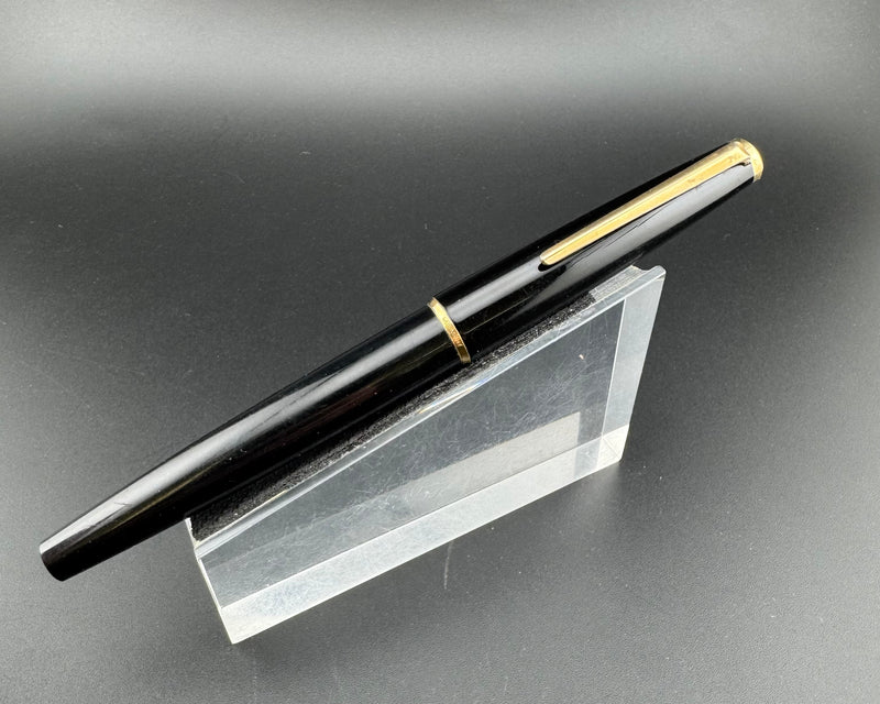 Montblanc No. 320P Black Resin Fountain Pen 14K Gold Fine Nib