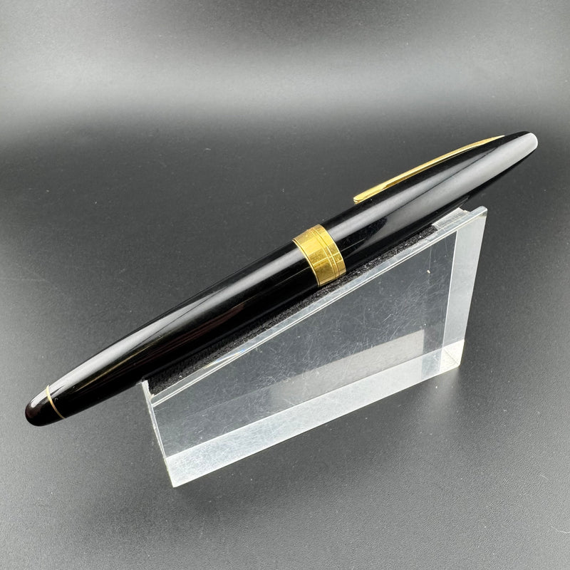 Pilot Custom Elite Black Resin Fountain Pen 18K Gold Fine Nib Mar 30 1971