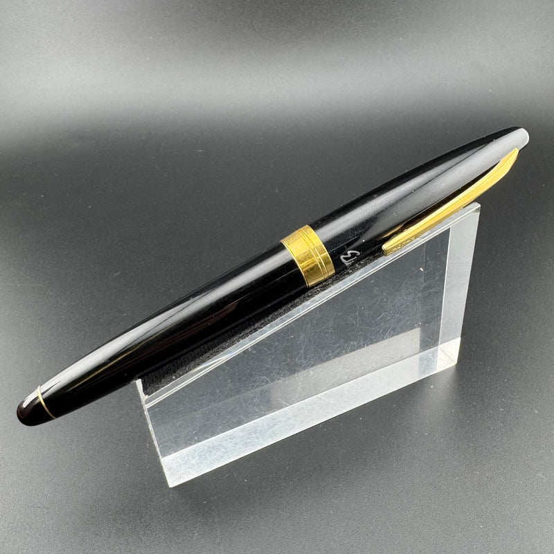 Pilot Custom Elite Black Resin Fountain Pen 18K Gold Fine Nib Mar 30 1971