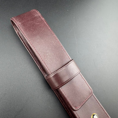 Montblanc Siena Meisterstück Bordeaux Leather Case for Single Fountain Pen