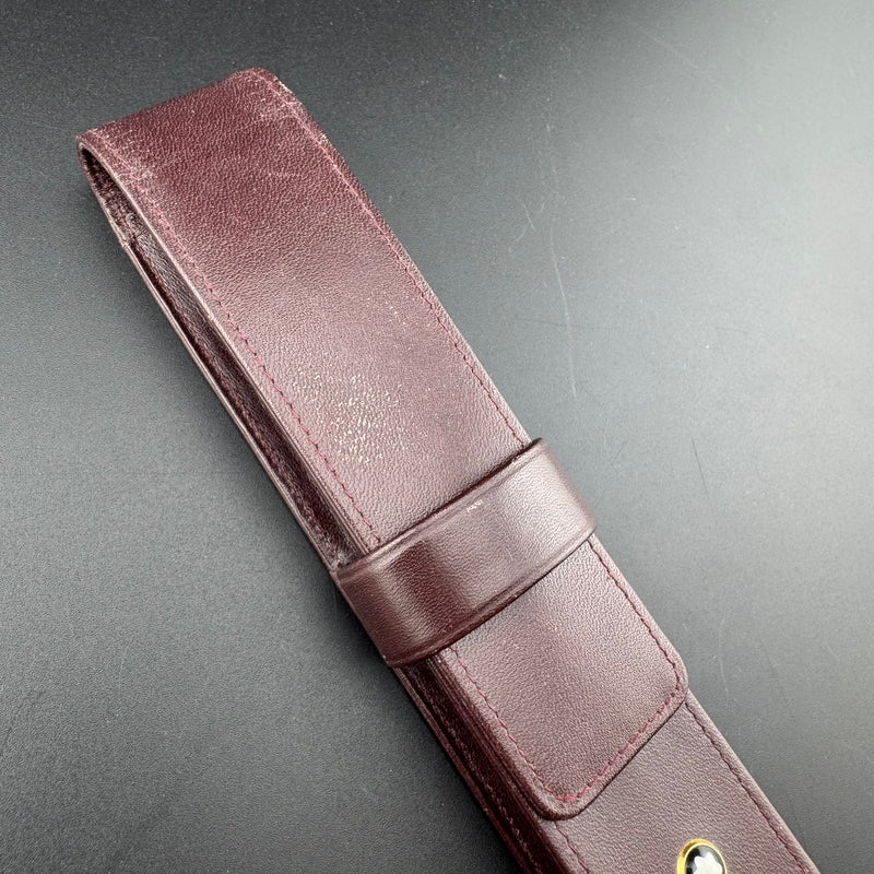 Montblanc Siena Meisterstück Bordeaux Leather Case for Single Fountain Pen