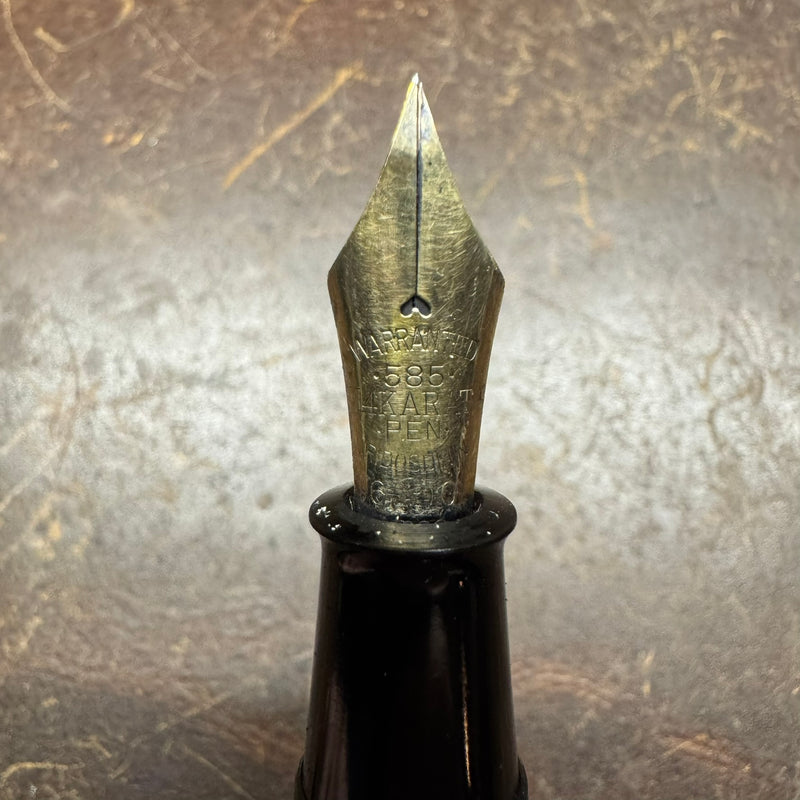 Ban-Ei Urushi Ebonite Fountain Pen 14K Gold 60 Nib FOR REPAIR