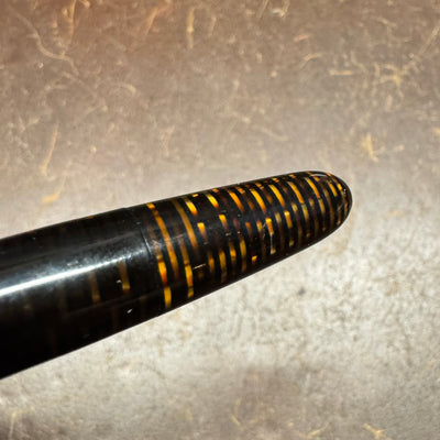 Parker Vacumatic Debutant Brown Transparent Fountain Pen 14K Gold Fine Nib