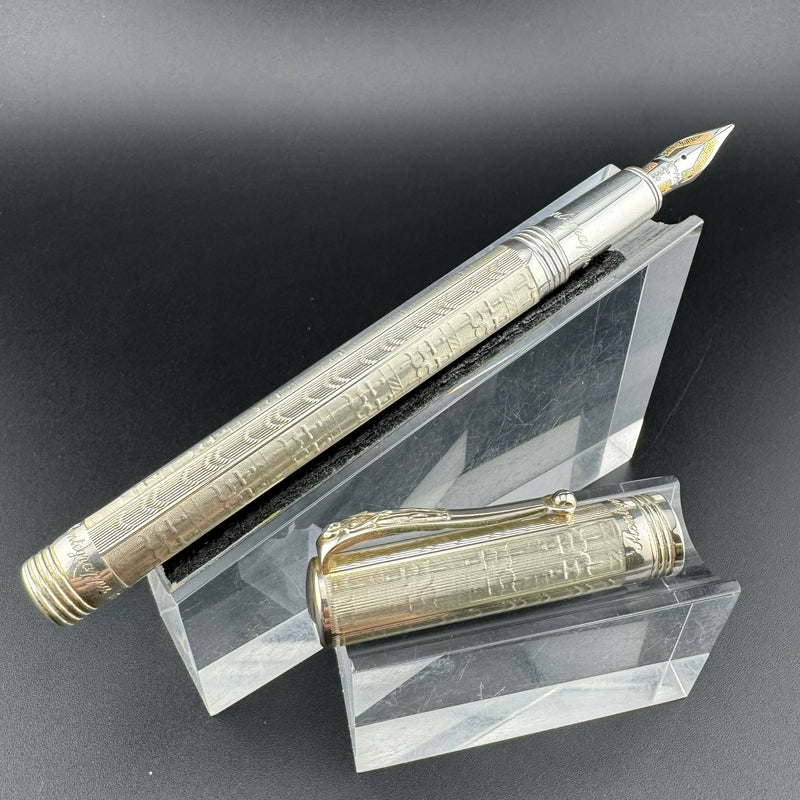 Montegrappa Romeo & Juliet LE Juliet Silver Fountain Pen 18K Gold Med Nib