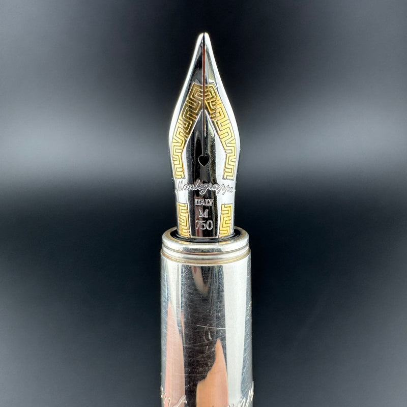Montegrappa Romeo & Juliet LE Juliet Silver Fountain Pen 18K Gold Med Nib