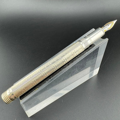Montegrappa Romeo & Juliet LE Juliet Silver Fountain Pen 18K Gold Med Nib