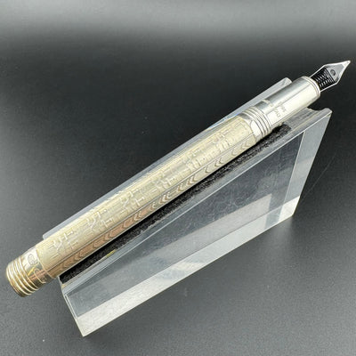 Montegrappa Romeo & Juliet LE Juliet Silver Fountain Pen 18K Gold Med Nib