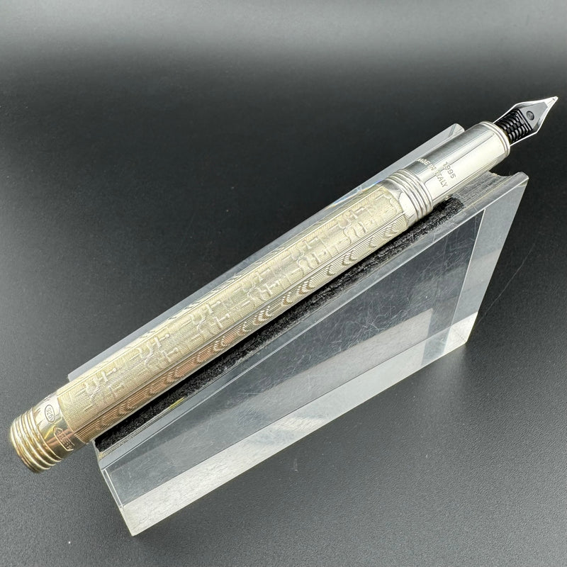 Montegrappa Romeo & Juliet LE Juliet Silver Fountain Pen 18K Gold Med Nib