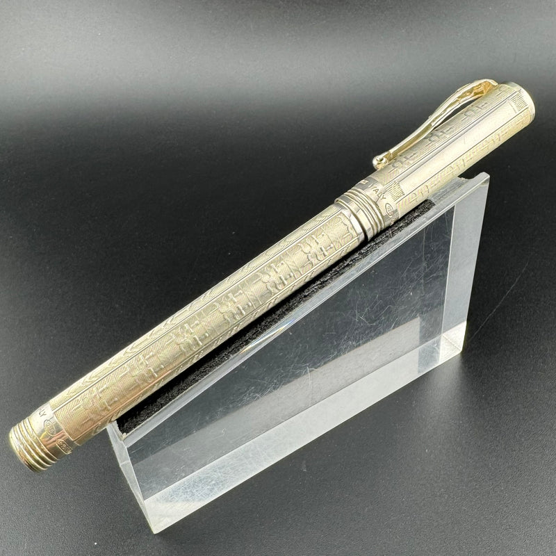 Montegrappa Romeo & Juliet LE Juliet Silver Fountain Pen 18K Gold Med Nib