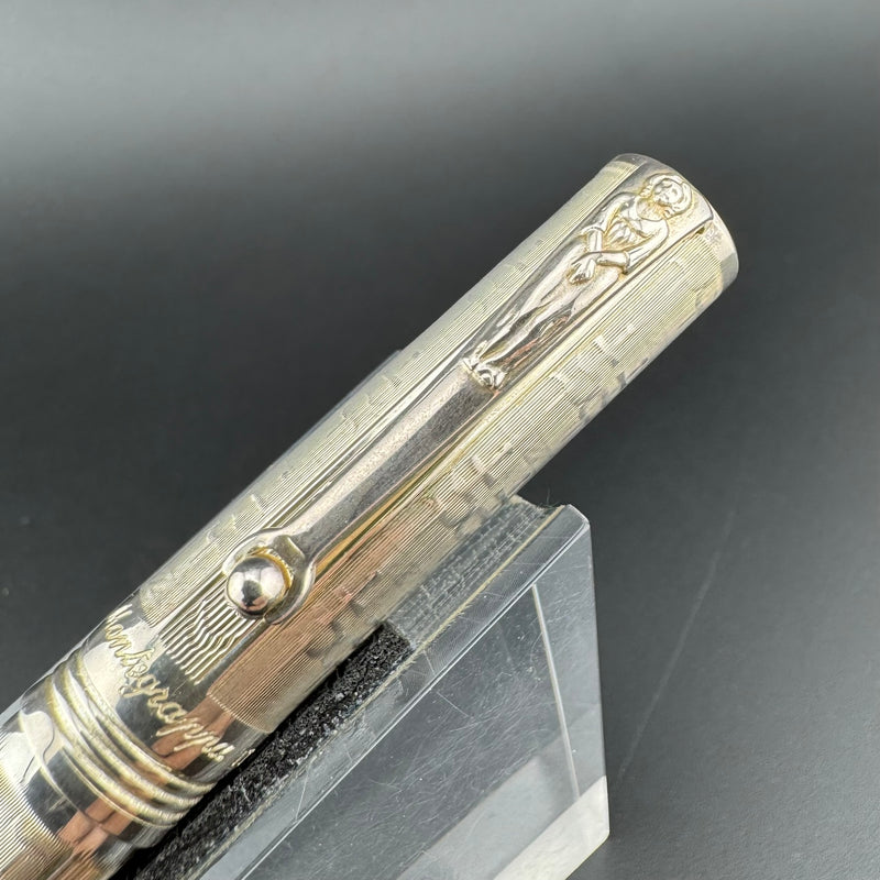 Montegrappa Romeo & Juliet LE Juliet Silver Fountain Pen 18K Gold Med Nib