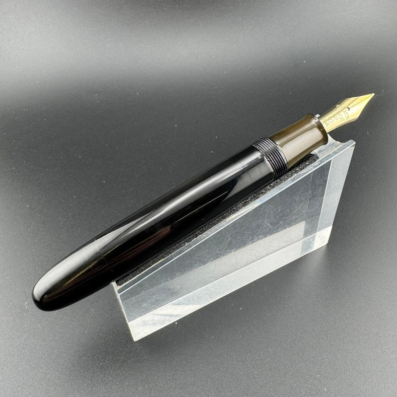 Ban-Ei Ebonite Urushi Eyedropper Fountain Pen 14K Gold G.K. Nib Serviced